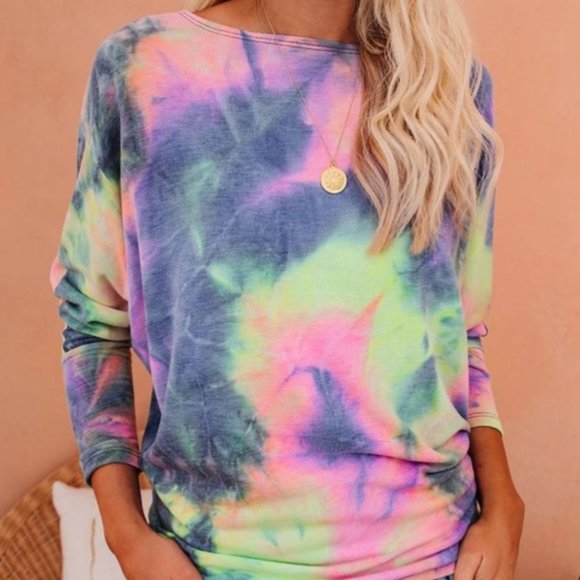 Vici Tops - Vici tie-dye long sleeve